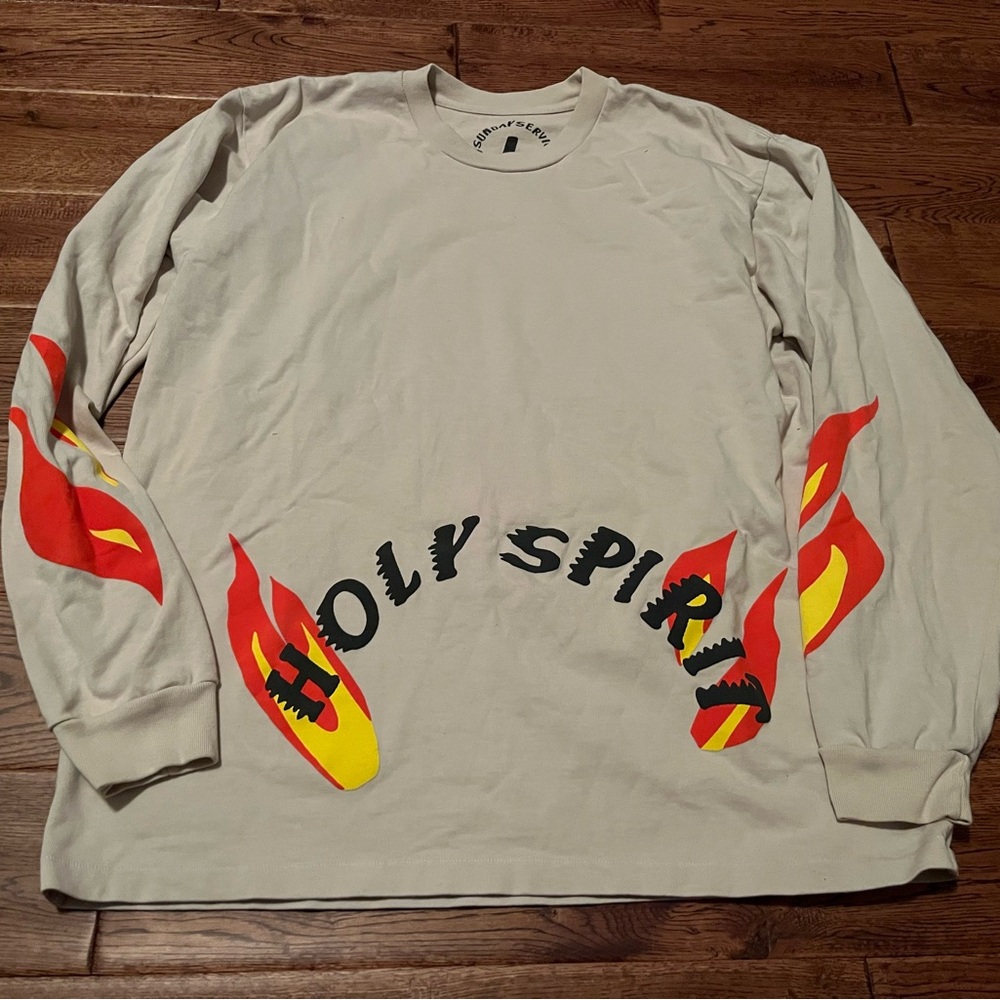 Kanye Sunday Service Long Sleeve Shirt size large smoke and pet free